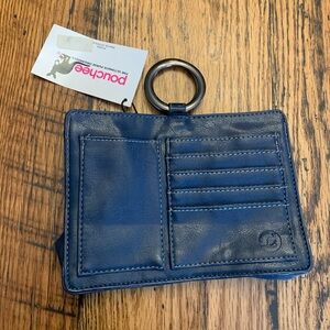 Kangaroo Pouchee Purse Organizer Wallet Vegan Leather Pockets Divided Sections